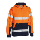 Hi Vis Zip Front Fleece Hoodie Orange