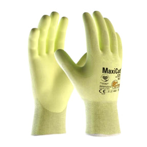 Fluorescent cut-resistant gloves