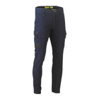 Bisley Flx & Move cargo pants front view navy