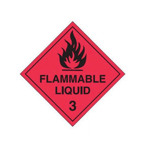 Flammable Liquid 3 Safety Label 25x25mm