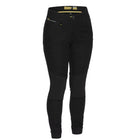 Beige Bisley Women's workwear pants with black knee patches