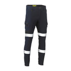 Front view of Bisley Flx & Move™ Taped Stretch Denim Cargo Cuffed Pants