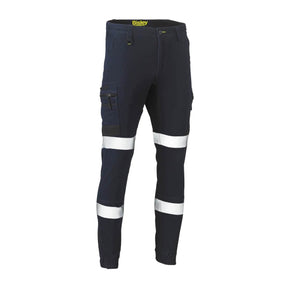 Front view of Bisley Flx & Move™ Taped Stretch Denim Cargo Cuffed Pants