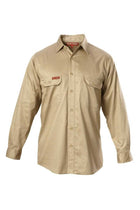 Hard Yakka Cotton Drill L/SL Shirt Khaki
