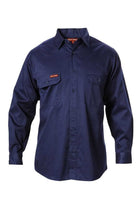 Hard Yakka Cotton Drill L/SL Shirt Navy