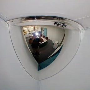 Safe-T-View corner dome traffic mirror