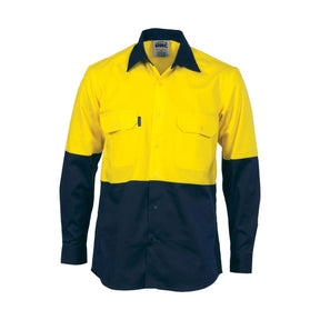 DNC HiVis Two Tone Cotton Drill Vented Shirt