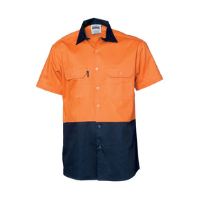 DNC Hi Vis Two Tone Cotton Drill Vented Shirt