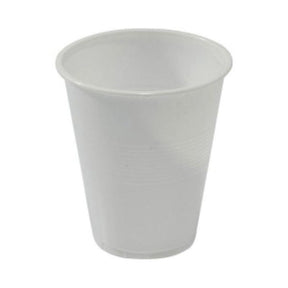 White plastic disposable cup, 180ml 6oz
