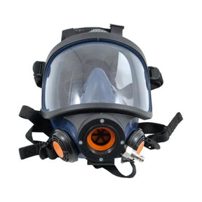 Respirator mask with full face shield and dual filters