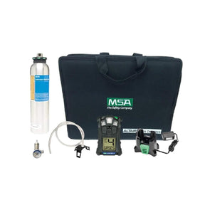 MSA ALTAIR 4XR multigas detector kit with accessories, carrying bag, and calibration gas for confined space entry and gas detection
