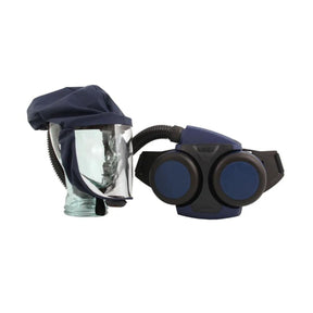 Respiratory protection kit with face shield and headset