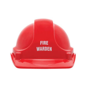 3M pre-printed Fire Warden safety helmet, red