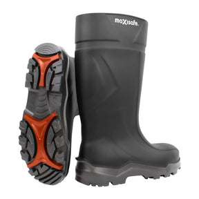 Maxisafe XtremeGrip Black Polyurethane Gumboots