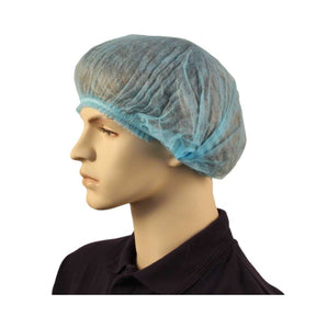 Blue crimped beret hairnet 24 inch