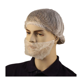 Beard Cover Single Loop White DBCSLW