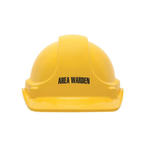 3M pre-printed Area Warden safety helmet, yellow