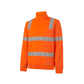 KingGee Reflective 1/4 Zip Fleece X Back K55057 high visibility workwear