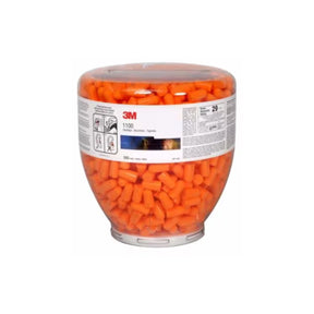 3M Earplug Refill Bottle 1100-BT with 500 pairs of orange earplugs