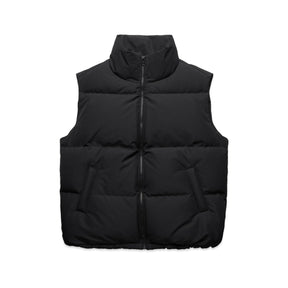 Black puffer vest for women