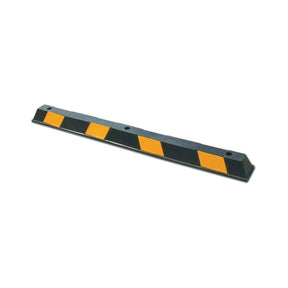 Brady black rubber wheel stop with reflective tape, 1650mm