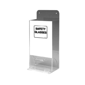 Brady mirrored front panel safety glasses wall dispenser