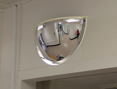Indoor half dome mirror, alternate view