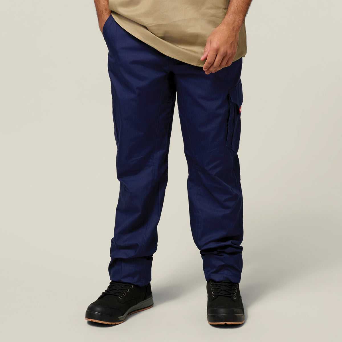 Hard Yakka Koolgear Core Vented Cotton Work Cargo Pant Y02300 in Navy