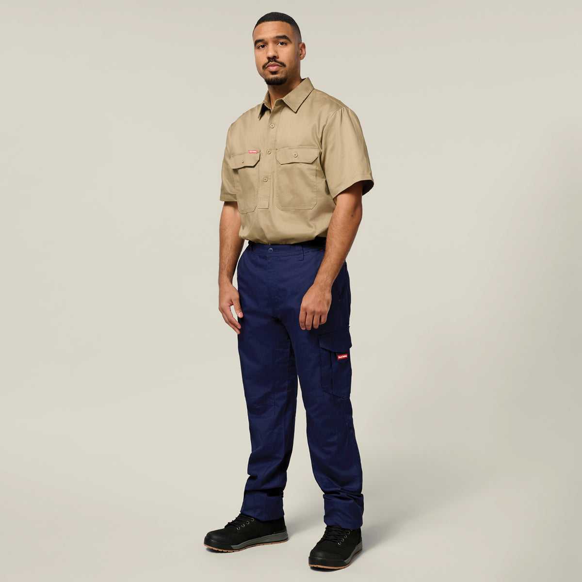 Hard Yakka Koolgear Core Vented Cotton Work Cargo Pant Y02300 in Navy