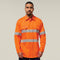 Hard Yakka Koolgear Core Hi-Vis Taped Vented Cotton Twill Shirt Y07996 in Safety Orange