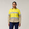 Hard Yakka Women's Koolgear Hi-Vis Lightweight 2 Tone Taped Long Sleeve Shirt Y08805 in Yellow/Khaki