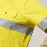 Hard Yakka Women's Koolgear Hi-Vis Lightweight 2 Tone Taped Long Sleeve Shirt Y08805 in Yellow/Khaki