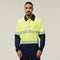 Hard Yakka Koolgear Core Hi-Vis 2 Tone Taped Vented Long Sleeve Polo Y11379 in Yellow/Navy