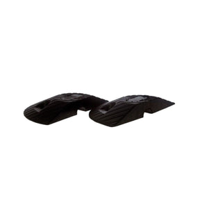 Brady black rubber speed hump end caps, pair