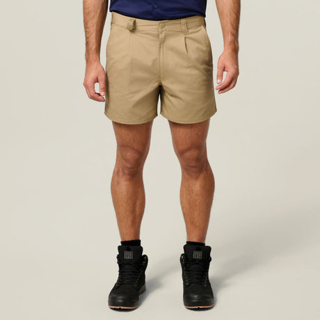 Relaxed Fit Cotton Drill Short With Belt Loops