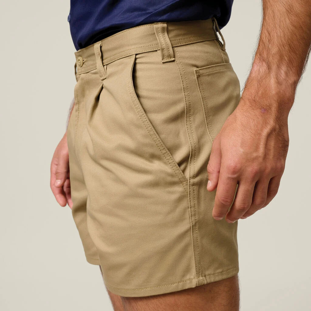 Relaxed Fit Cotton Drill Short With Belt Loops